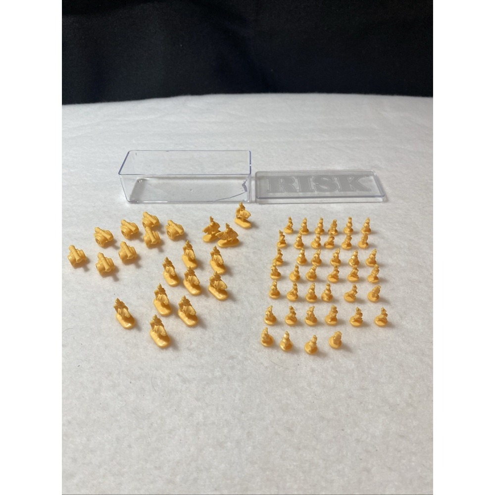 Risk the Game of Global Domination Replacement Yellow Army 60 Pieces Parts 1998